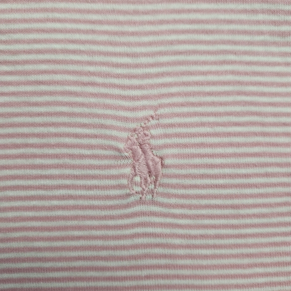 Ralph Lauren Sport Womens Golf Activewear Casual Pink Striped Tshirt. Size XL - Picture 2 of 4